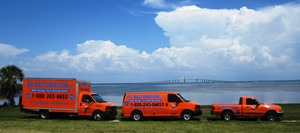 911 Restoration Van At Local Area Flood